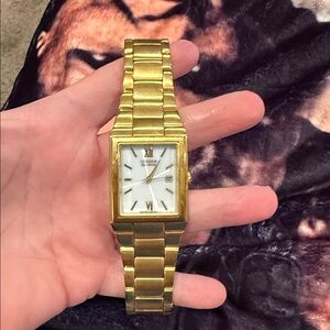 Citizen Eco Drive (321258) Gold Bracelet Watch with a white face-MINT condition